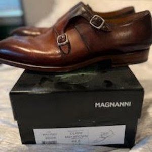 Men's Magnanni Maurici Monk Strap Shoes- Size 11.5- "Curry" color